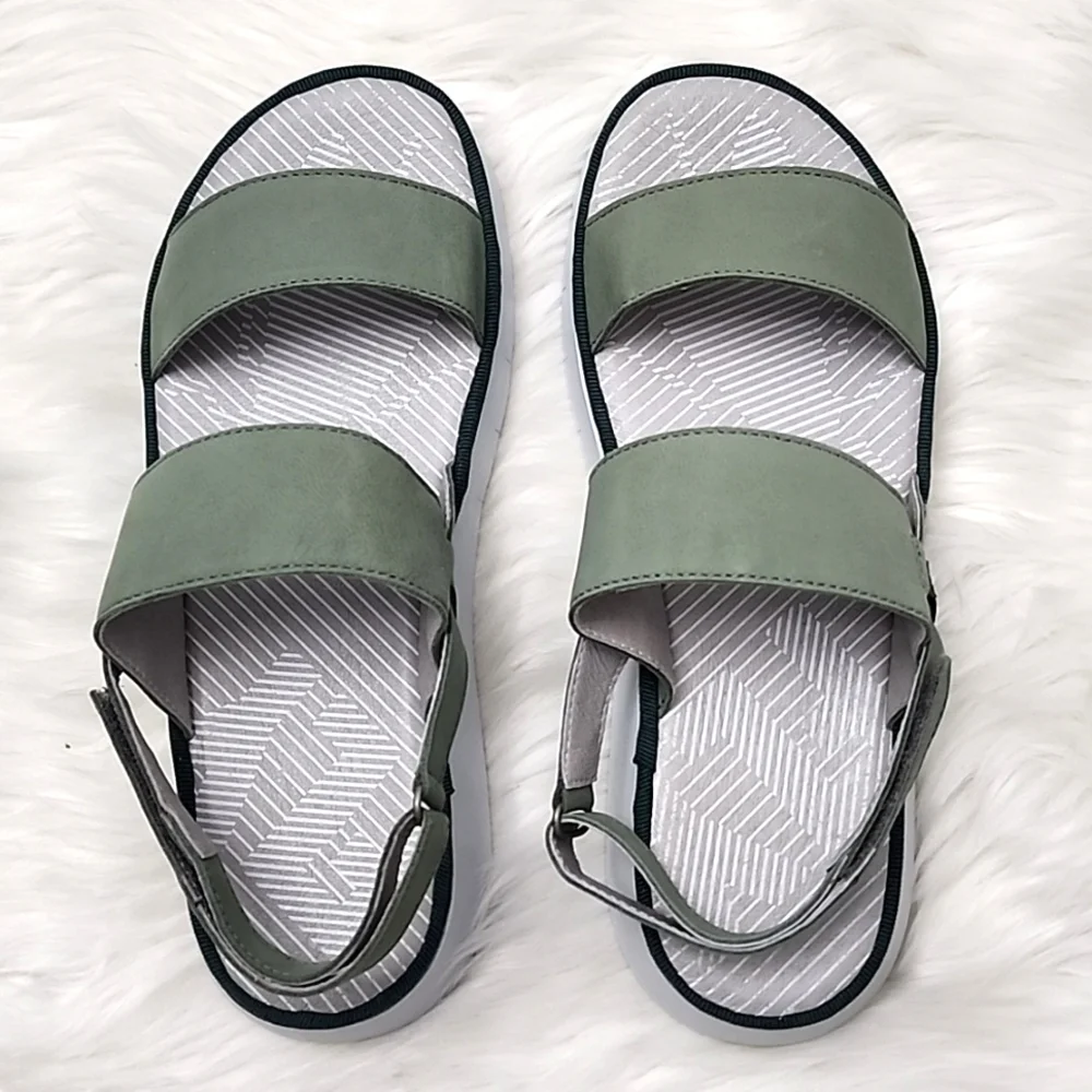 Fly London CURA318FLY Cupido Jade Green Sling-Back Sandals
